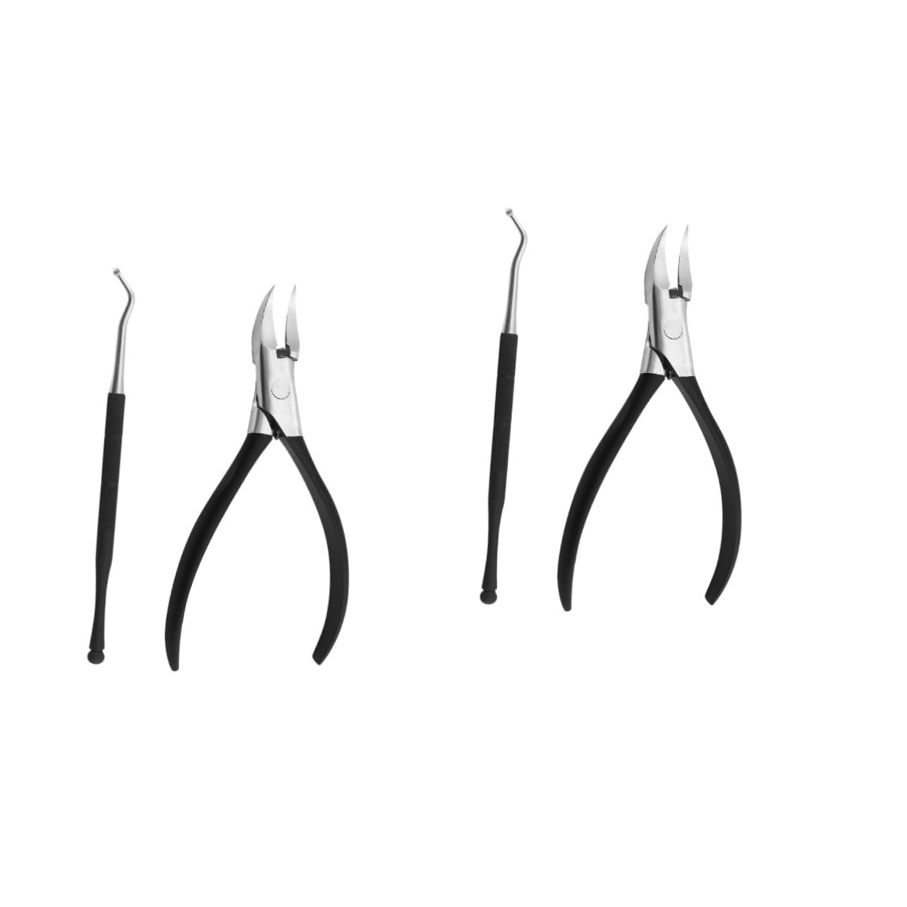minkissy 2sätze Stainless Steel Nagelknipser Set Teiliges Maniküre-set Für Fingernägel Und Fußnägel Tragbar Ergonomisches Design Langlebig Scharf Für Zuhause Und Unterwegs Schwarz