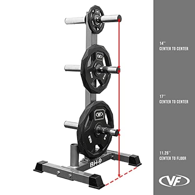Valor Fitness Weight Rack for Olympic & Standard Plates - Bumper Plate & Olympic Barbell Storage for Clean, Organized Home or Garage Gym