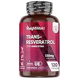 Trans Resveratrol con Quercetina 550mg - 120 Cápsulas de un 98% de Knotweed Japonés y Sophora Japonica - 4 Meses de Suministro - Apto para Veganos y Sin Gluten