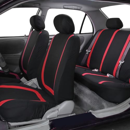 Housse de siège pour Toyota Auris 2013-2024 - Ensemble complet sur mesure rouge - 3