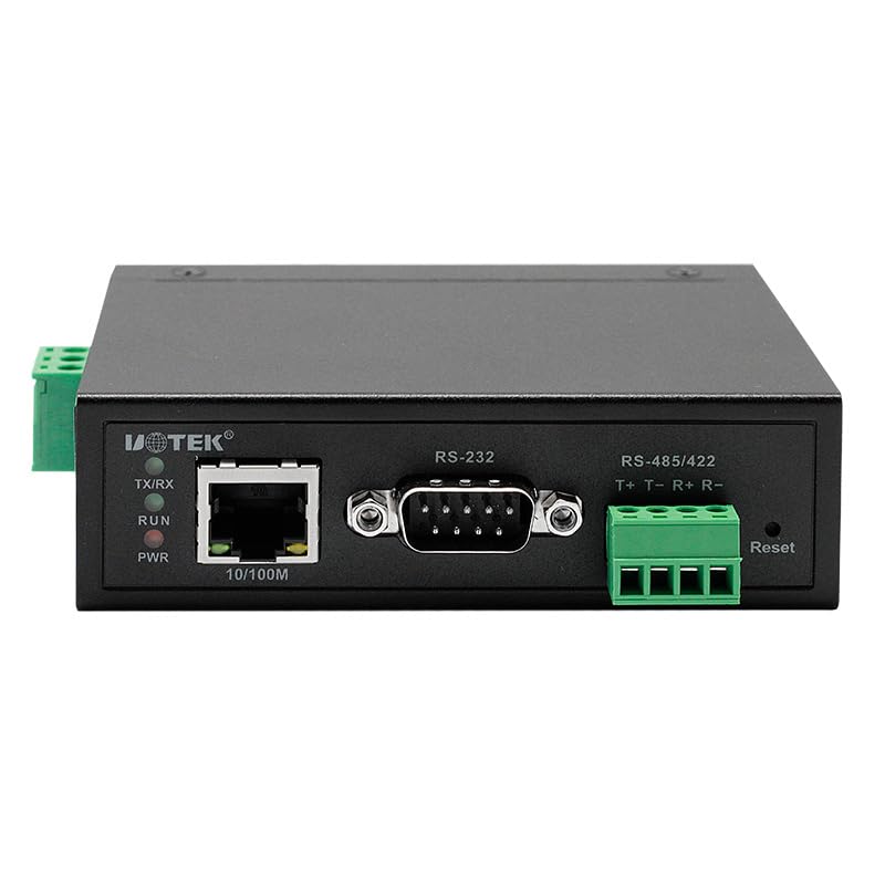 UOTEK RS232 to 100M Ethernet Device Server RS85 RS422 TCPIP 10/100M TCP/IP to 1 Port RS-232/485/422 Serial Device Server UT-6801A(DIN-Rail Mounted)