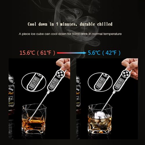 Reusable Metal Ice Cubes for Drinks Christmas Gifts - Stainless Steel Ice Round Balls, for Birthday Gifts for Men, Gift for Boyfriend and Mens Gifts(55mm)