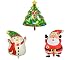 Ximkee 25 Inch Christmas Snowman Santa Tree Kit Foil Balloons for Christmas Party Supplies Xmas Gifts-Pack of 3