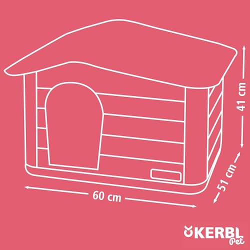 Kerbl 81341 - Casetta per gatti Paola Eco, effetto mediterraneo, plastica riciclata, 60 x 51 x 41 cm - 7