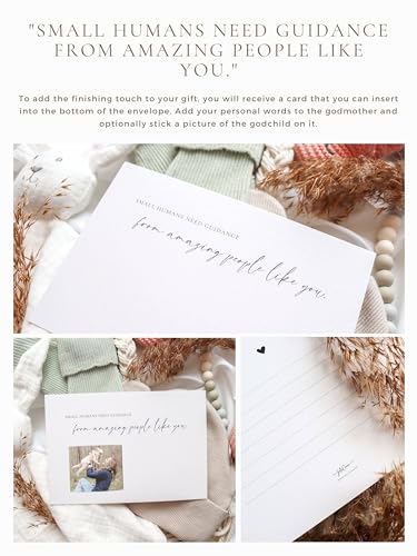 Image of Joli Coon Will you be my godmother wooden card with pocketfold envelope and seal sticker - Godmother proposal