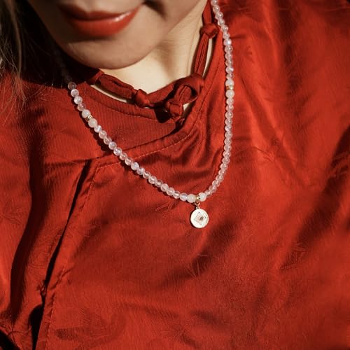 Image of Five Elements 18K Gold Vermeil 3 Layered Crystal Gemstone Beads Bracelet & Necklace for women Solid 925 Sterling Silver 18K Gold or White Gold Plated jewelry