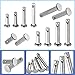 XINGYHENG 60Pcs M3 / M4 / M5 12 Species Stainless Clevis Pin Flat Head Pin with Hole Location Pin T-Shape Round Pin Assortment Kit