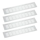 Photo Gallery quarkzman copertura per bocchette d aria, 4 pezzi 400 x 80mm - copertura per bocchette d aria in lega di alluminio a maglia, griglia di ventilazione a persiana rettangolare (argento) Photo Gallery quarkzman copertura per bocchette d aria, 4 pezzi 400 x 80mm - copertura per bocchette d aria in lega di alluminio a maglia, griglia di ventilazione a persiana rettangolare (argento)