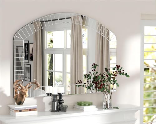 Artloge Arched Venetian Mirror Beveled Glass : 100 x 70cm Luxury ...