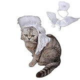 Vohawsa Pet Cat Dog Costumes, Halloween Puppy Cat Bat Wings Spider Cosplay Clothes, Pet Dress Up Acc