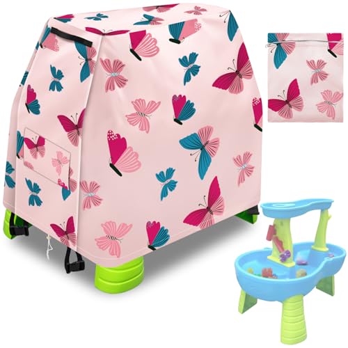 Image of Infowush Kids Water Table Cover for Step 2 Rain Showers Splash Pond Water Table, Outdoor Play Toys Cover for Water Table for Toddlers 1-3, Waterproof Dust Proof Water Table Accessories-Cover only（A）