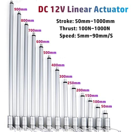 Actuador lineal 12V con carrera larga ajustable de 500mm a 800mm 2