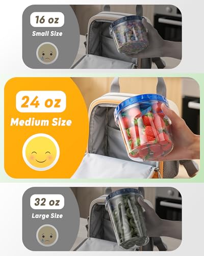 BiuLeon 6 Pack-24 oz Containers