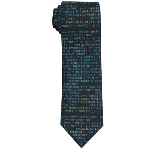 GONGTAOMO Computer Science Programming Teacher Gift Male Teacher Gift Ideas Fun Unique Tie Neckties For Men Funny Themed Gifts