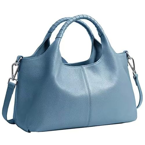 DFJXXX Women Woven Tote Crossbody Bag, Fashion Weave Top Handle Handbag Purse Handmade Beach Shoulder Bag Hobo Underarm Bag (blue1)