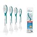 Philips Sonicare Original Aufsteckbürste Sonicare for Kids HX6044/33, ab 7 Jahren, weiche Borsten für eine behutsame Reinigung, 4er Pack, Weiß-türkis