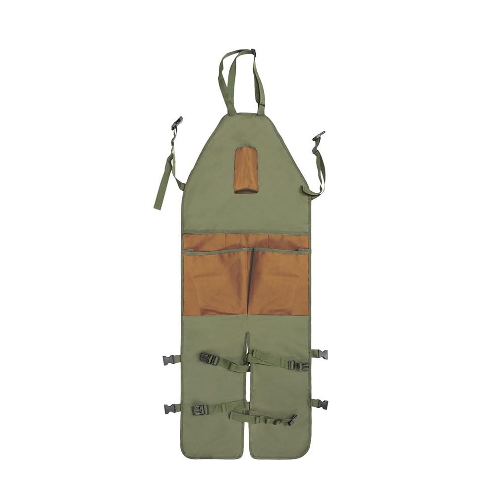 ZYWUOY Tablier de jardin imperméable avec poches, protection pleine longueur réglable pour homme et femme, tissu Oxford très résistant pour jardinage et travail agricole, vert