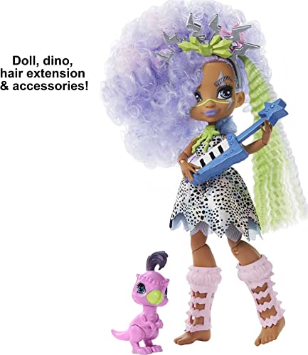 Cave Club Bashley Doll (8 – 10-Inch, Lavender Hair) Poseable Prehistoric Fashion Doll With Dinosaur Pet And Accessories, Gift For 4 Year Olds And Up [Amazon Exclusive] #TOP2