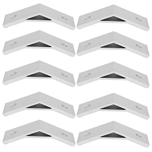 Aluminum Alloy Corner Braces - 10pcs 135 Degrees Angle Brackets, Hardware Connectors, Silver, 4040-135 degrees - Image 2