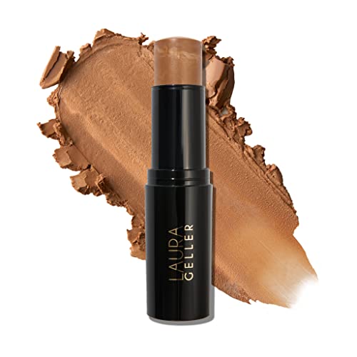 LAURA GELLER Italian Marble Bronzer Makeup Stick | Cream Finish Marbleized Contour for Natural Glow D’oro Glow