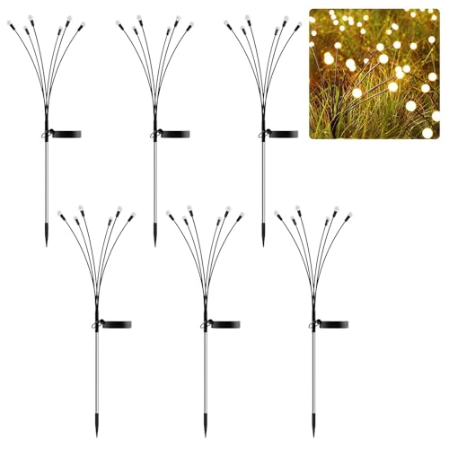 WENNI 6 Pack LED Fairy Outdoor Solar Garden Lights -