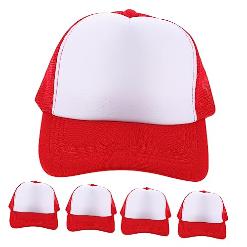 Casquettes de baseball rouges COHEALI anti-transpiration pour transfert thermique lot de 5