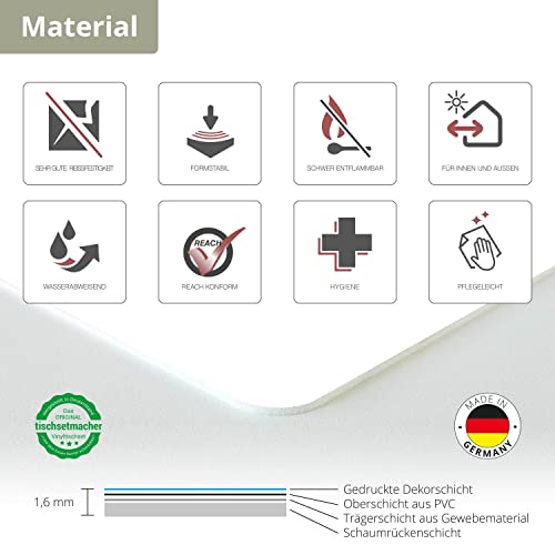 Tischset | Platzset abwaschbar – 5 süße Hundewelpen – 44 x 32 cm – aus hochwertigem Vinyl