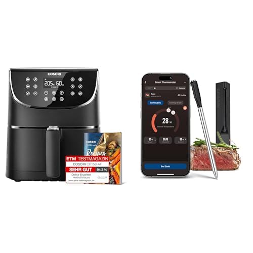 COSORI CP158 Air Fryer Energy and Time Saver with 100 Recipes Cookbook, Non-Stick, Dishwasher Safe Basket