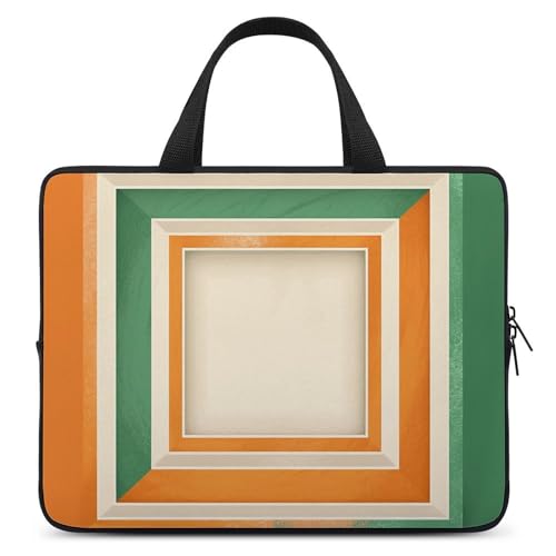 Sac à bandoulière pour ordinateur portable 15 pouces sacoche pc motif carré moderne