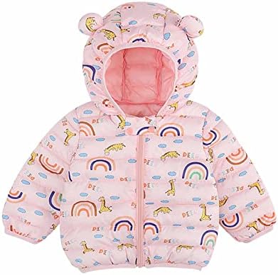 Toddler Baby Boys Girls Autumn Winter Thick Down Cotton Padded Jacket Hooded Zipper Jacke Windproof Snow Coats