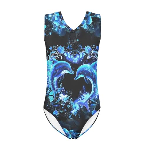 Image of Mumeson Girls One Piece Swimsuits Lightweight V-Neck Swimwear Bathing Suits for Little Girls 3-14 Years