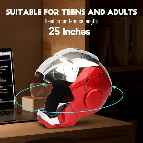 Iron-Man MK 5 Wearable Electronic Helmet: Voice & Remote Controlled, LED Eyes & Sound Effects, Perfect Super Hero Movie Prop and Figure for Adults Collectors- Ideal Gift for Halloween & Christmas3