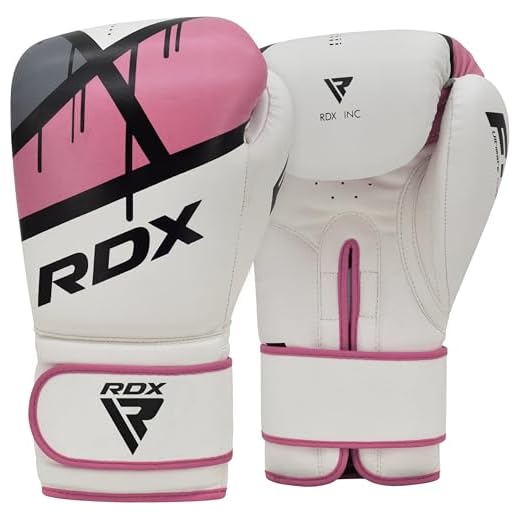 RDX Boxhandschuhe Damen Frauen, Muay Thai Kickboxen Sparring, Maya Hide Leder, Rosa Boxing Gloves Women, Boxsack Kampfsport MMA Training, Kickboxhandschuhe Sandsack Punchinghandschuhe, 8 10 12 Oz
