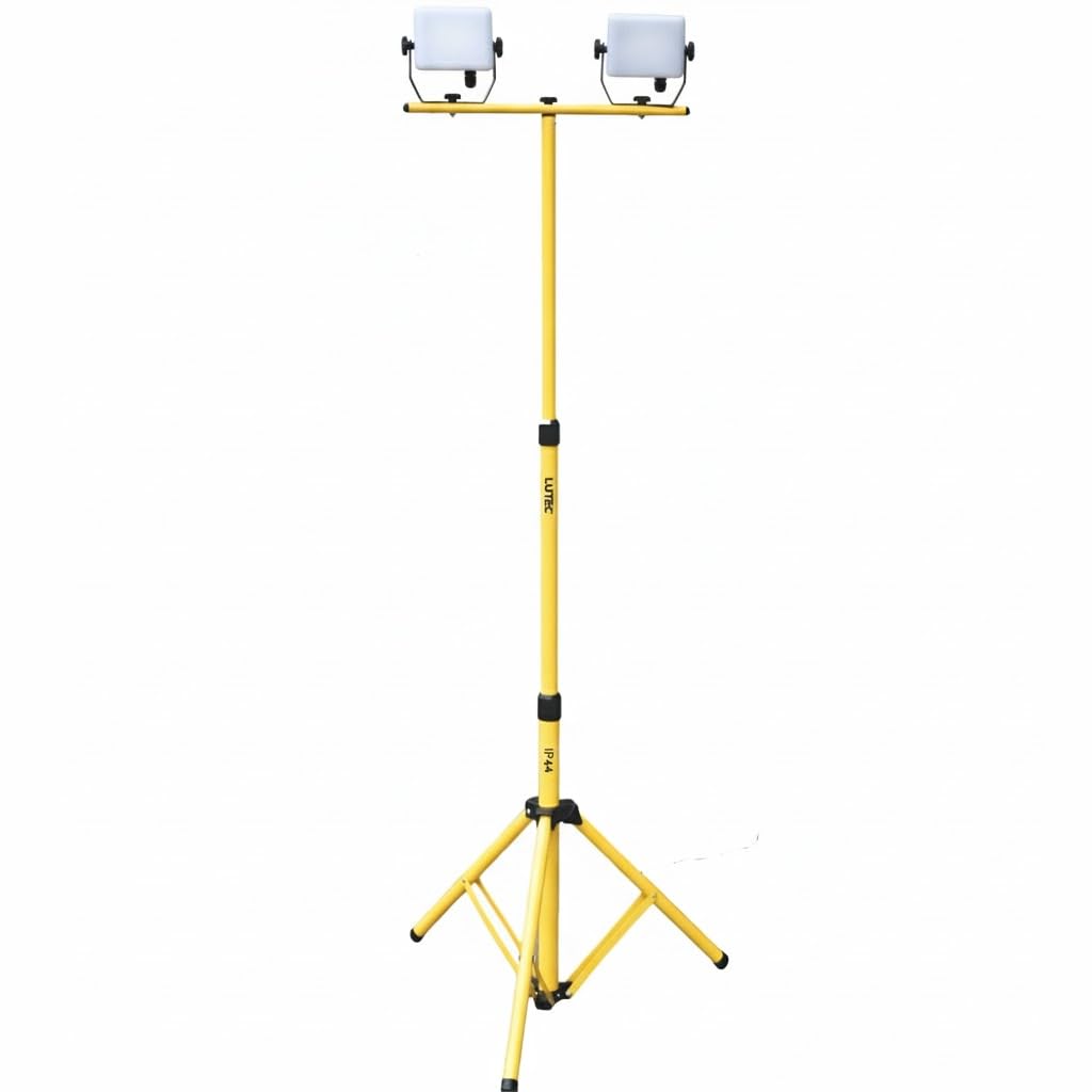Projecteur LED de chantier 2x30W 2x2700lm 4000K avec trépied ajustable - garantie 5 ans