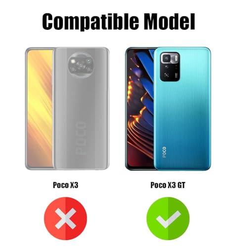 Image of Jkobi Back Cover Case for Xiaomi Poco X3 GT (Shockproof with Polycarbonate Clear Panel | Professional Black)