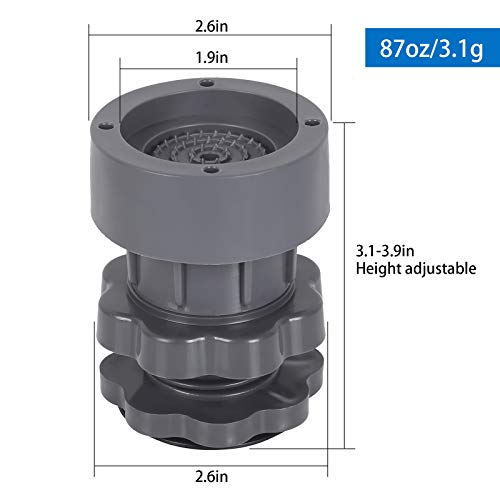 Shock and Noise Cancelling Washing Machine Support, Anti Vibration Washing Machine Support Adjustable Washer Anti Vibrasion Pads, Washer & Dryer Pedestals Universal Washer Dryer Stacking Kit (4PCS) - Thumbnail 2