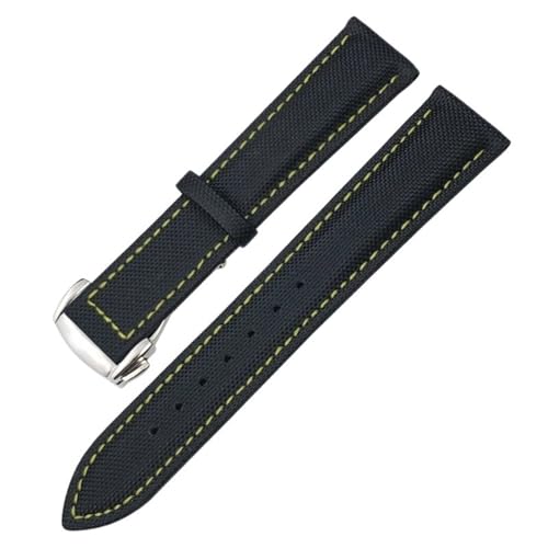 Correa de reloj de lona y cuero de 21mm para actualizar Omega Speedmaster
