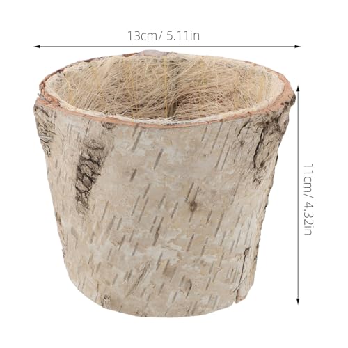 Pots de fleurs ronds en bois pour décoration extérieure