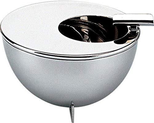Alessi 90046 Bauhaus Aschenbecher mit Edelstahl 18/10 glänzend poliert,...