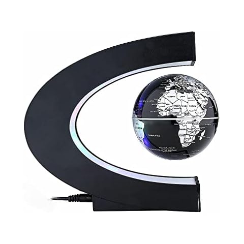 Magnetic Levitation Globe, Multi-Color Changing LED Levitating Globe Magnetic Floating Rotating World Map Globes Decorative Lamp Cool Gifts Night Light for Office Home Desk Decor Cover