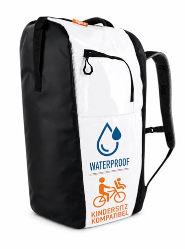 Grand sac à dos de courses imperméable 40 l pour homme et femme de type vélo