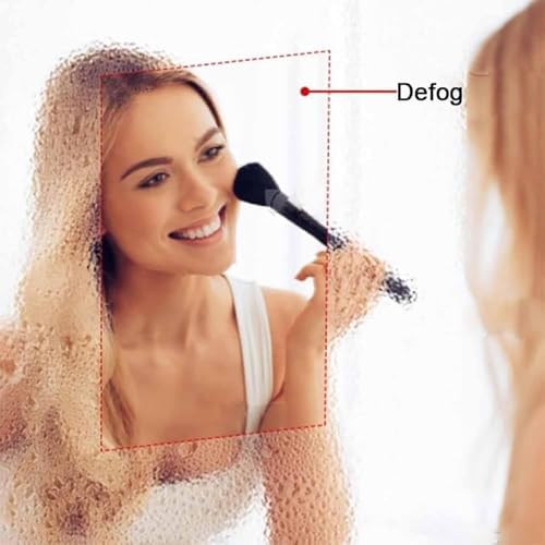 Half Circle LED Bathroom Mirror with Touch Switch, Defogging & Adjustable Brightness, Tri-Color Backlit, 35"-51" Right Semicircle, 60x90cm - Modern Vanity Decor