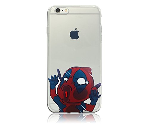 Deadpool iPhone 6 Plus (Big Version) / 6S Plus (Big Version) Case, PopJoy® - (5.5 Inch Case) Light, flexibile, Clear TPU case w/Premium Designs