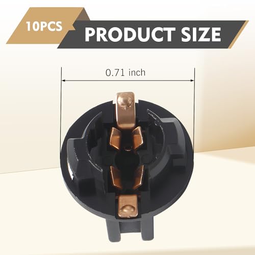 10 sockets para bombillas LED T10 para auto, negro miniatura 2