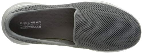 Skechers Skechers Women's Go Walk 5'' Slip On Trainers, Grey Gray Textile Trim Gry, 7.5 UK