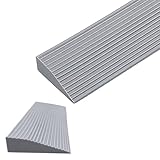 Türschwellenrampe für Saugroboter, Rollstuhl & Kinderwagen rutschfeste, leise Schwellenrampe für Türschwelle aus TPE (Grau 90X8X2CM)