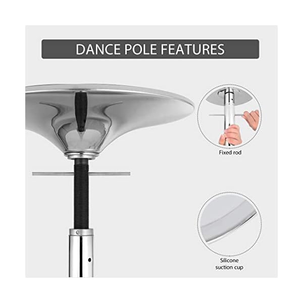 VIVOHOME-Portable-Spinning-Dance-Stripping-Pole-for-Home-Fitness VIVOHOME Professional Dancing Pole, 45mm Portable Dance Pole for Home Fitness