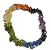 #1 Best Seller!!!! 1 Natural Multi Gemstone Chakra Crystal Healing Chip Gemstone 7 Inch Stretch Bracelet.