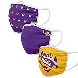 FOCO LSU Tigers NCAA Mascot Face Cover - Adult - 3 Pack (FACECOVERNCAA)