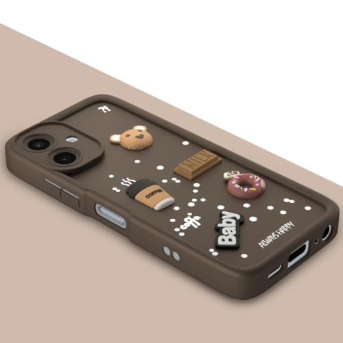 Image of Bintage Cute Fun Ball | Taddy Cartoon 3D Smiley Coffee Cup | Milk Donut | Full Camera Protection Back Cover Compatible for Samsung A07 5G - Brown